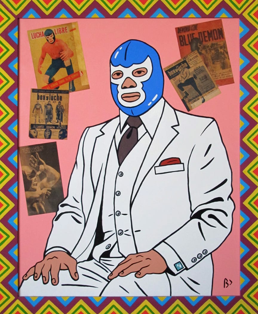 Portrait de Blue Demon, catcheur, justicier, amant...