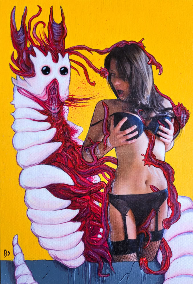 Transfert photo et peinture acrylique 